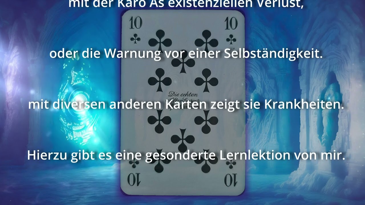 Kartenlegenlernen mit den Skatkarten -  Kreuz zehn 1/20