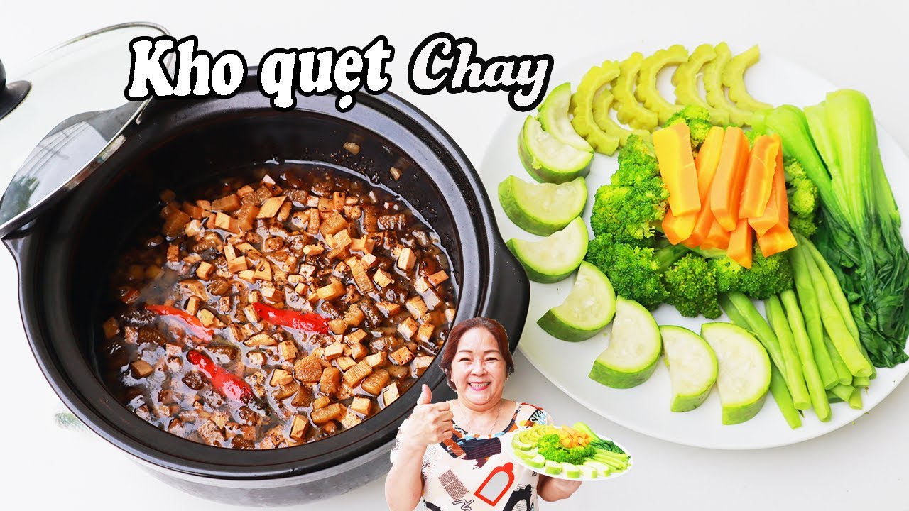 KHO QUẸT CHAY công thức đơn giản dễ làm - Vietnamese vegan Caramelised & Pork Dip recipe| vegan food