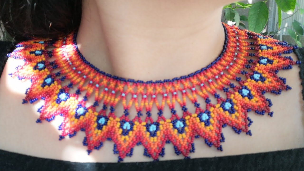 Collar picos en chaquira Embera  #1