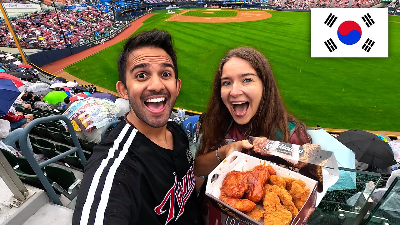 Korean Baseball is CRAZY 🇰🇷 Our First Game in South Korea! (한국어 자막)
