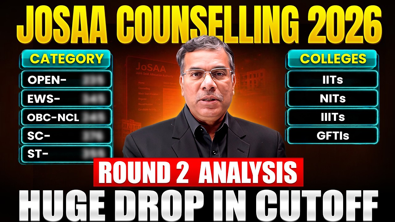 JoSAA 2026: Проходные баллы 2-го этапа 📊 | Проходные баллы по категориям в IIT, NIT, IIIT и GFTI ...