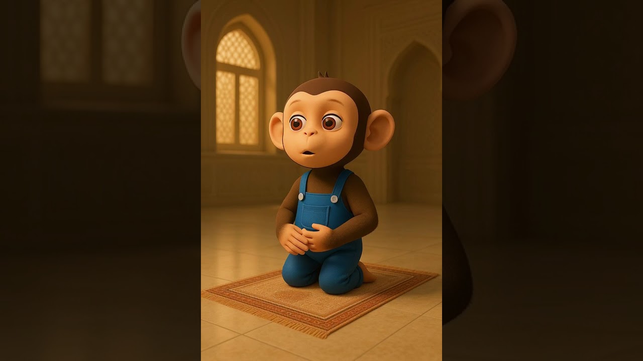 Baby Monkey pray 