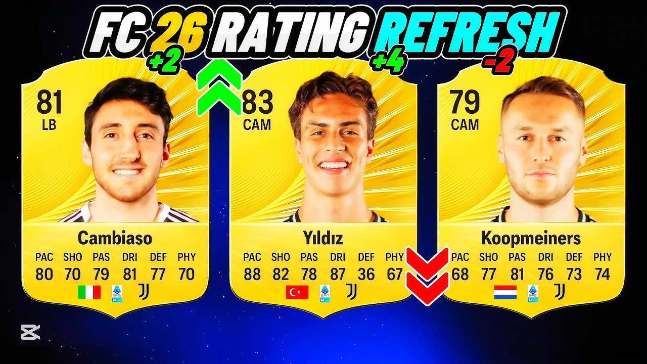 JUVENTUS RATING REFRESH🔥🥶 FT. YILDIZ, CAMBIASO, KOOPMEINERS