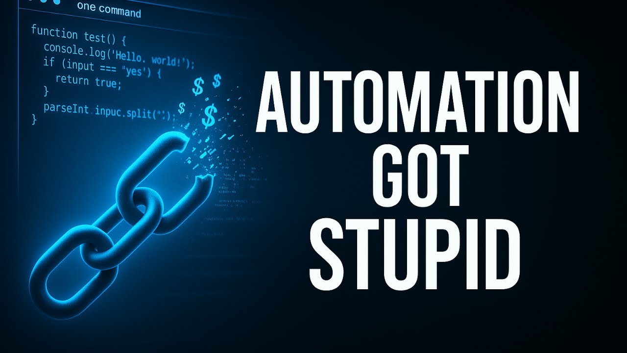 Why Automation Got Stupid (and How I&rsquo;ll Fix It With One Command)