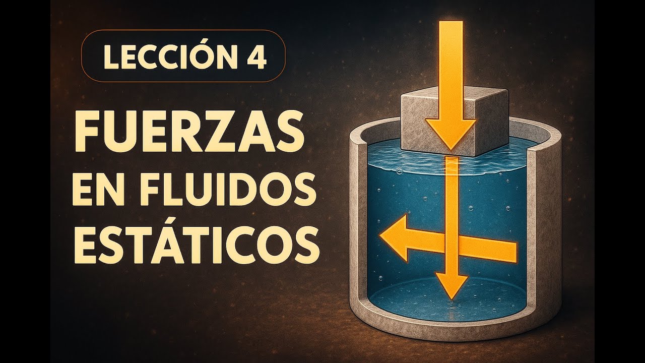 🧱 Lección 4: Fuerzas en fluidos estáticos — superficies planas y curvas