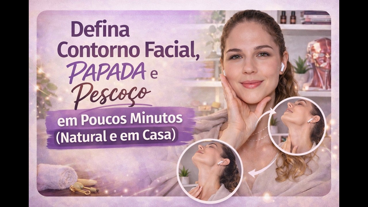 DEFINA Contorno Facial, Papada e Pescoço em Poucos Minutos + Postura Correta