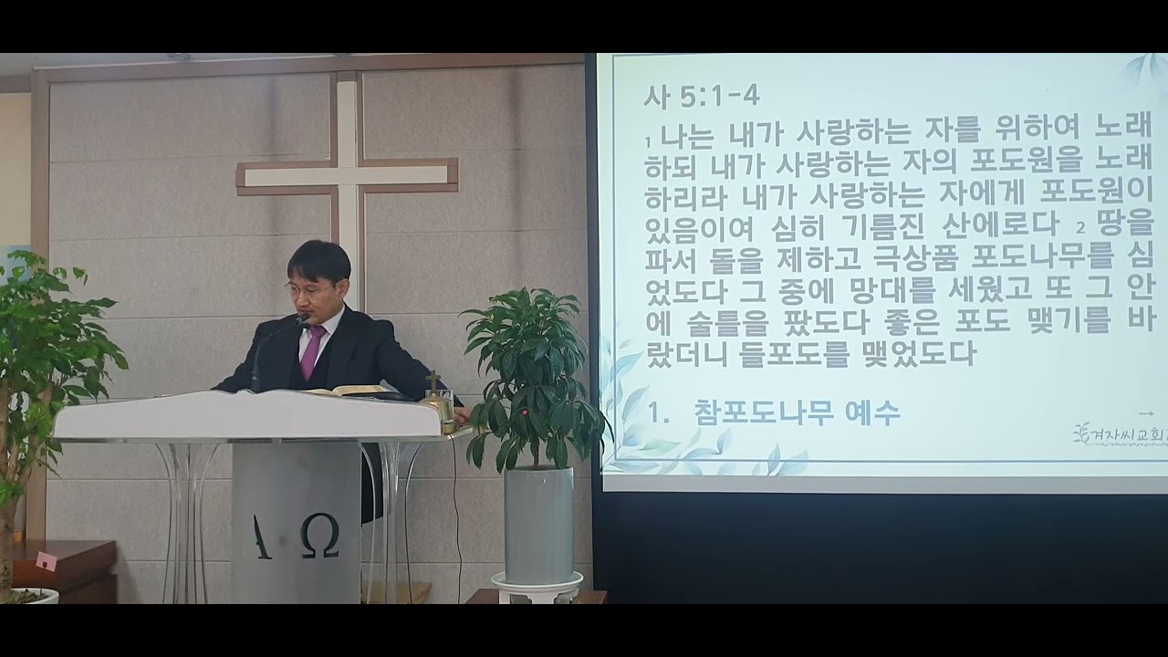 나는 참포도나무요(요 15:1~8)