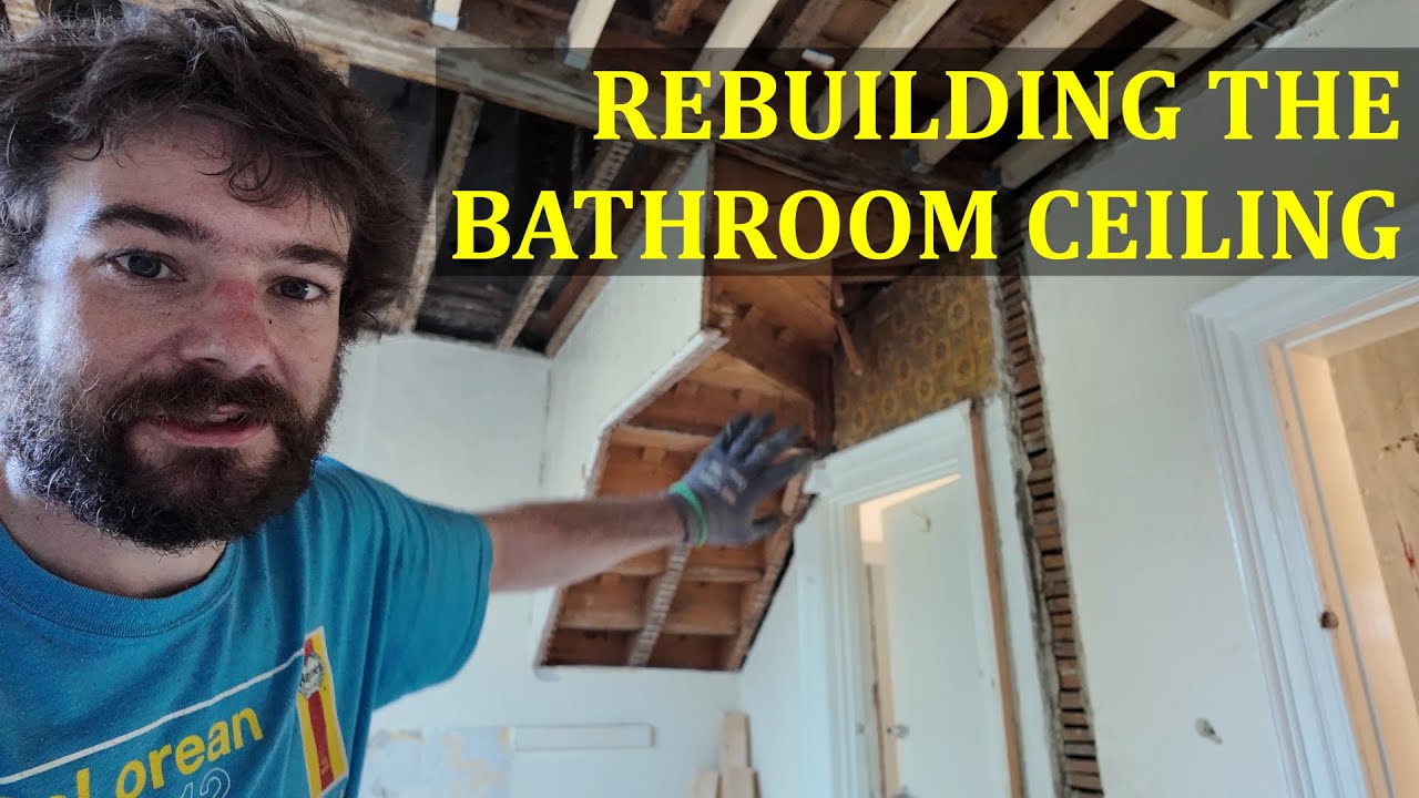 I got some help rebuilding the bathroom ceiling