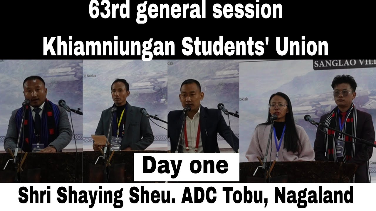 63rd general session Khiamniungan Students' Union 2026. Inaugural guest. Shri Shaying Sheu ADC Tobu
