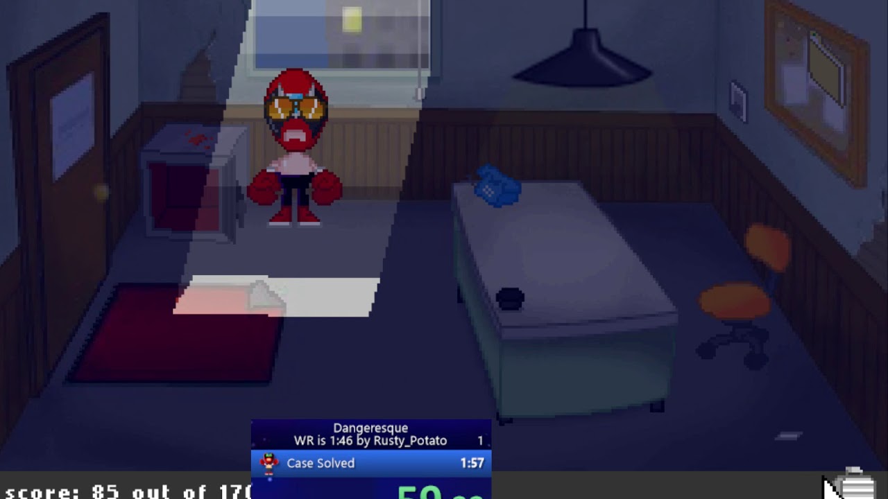 Dangeresque Roomisode 1 Speedrun (1m 40s WR)