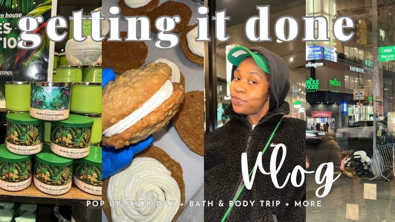 NYC vlog | Pop up shop day + bath & body detergent !! Guess whos eating peanut butter + More