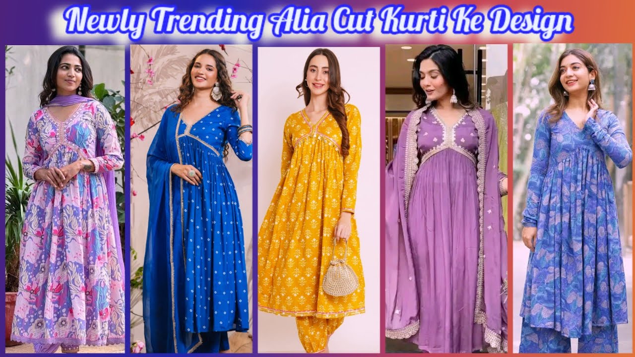 The Most Trending Alia Cut Kurti Designs for Girls 🥰Latest Kurtis Collection