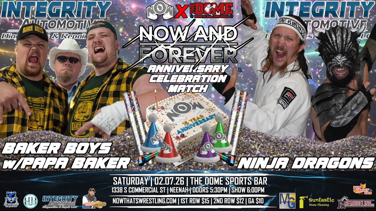 Bakers vs. Ninja Dragons | 15 Year Celebration Match | NOW and Forever | 2-7-2026