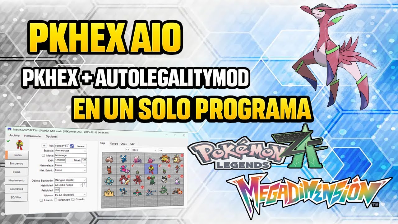 ¡TODO EN UN SOLO PROGRAMA! PKHEX AIO + AUTOLEGALITYMOD | ACTUALIZADO DLC MEGADIMENSION