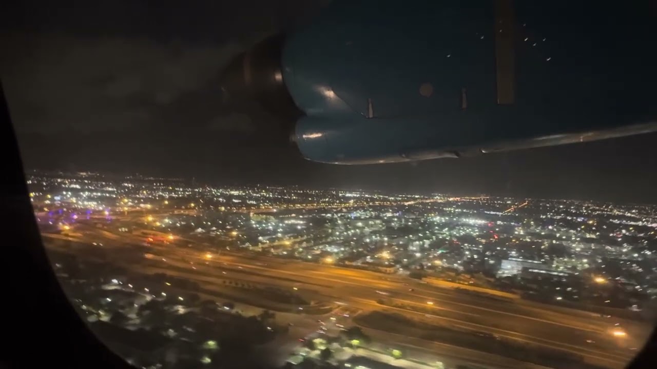 Bahamasair ATR-72 approach and landing into Miami 