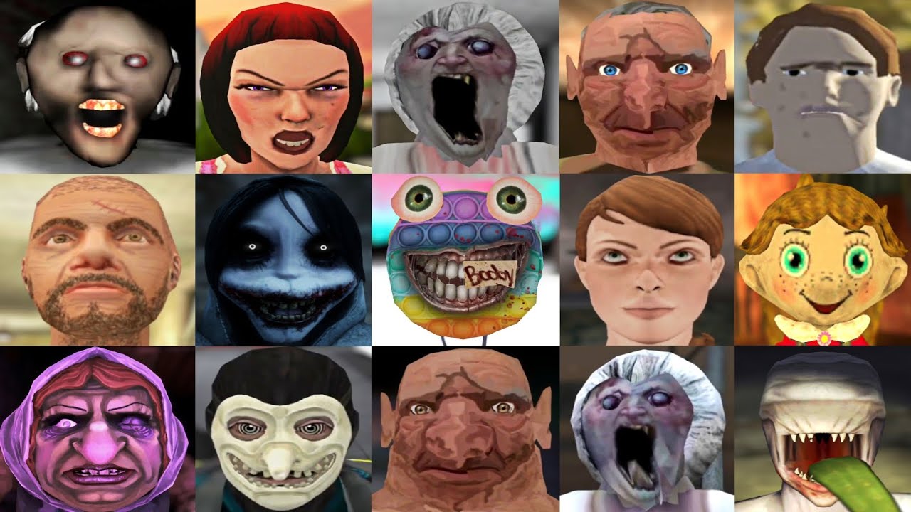 Granny 3 Witch Cry Stepmother Kamla Electric Heart Scary Pop It The Curse Of Emily Jeff The Killer +