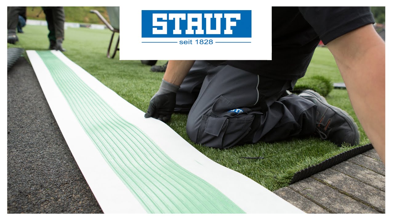 Adhering of Artificial Turf with STAUF R 201 Sports Flooring Adhesive