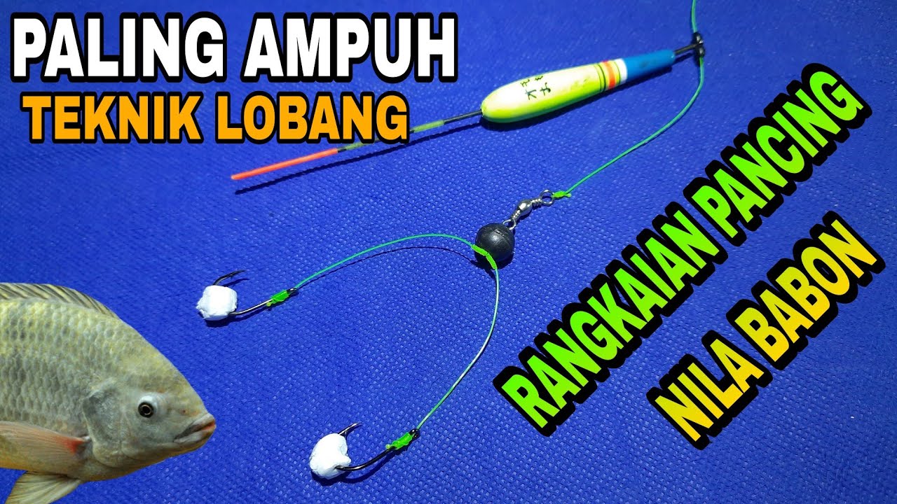 RANGKAIAN PANCING IKAN NILA LOBANG 2 KAIL