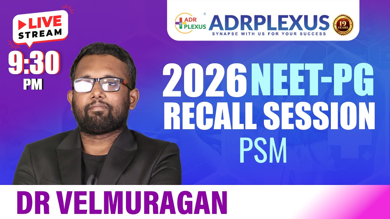 NEET-PG 2026 Recall: PSM - ADRPLEXUS Exclusive Insights