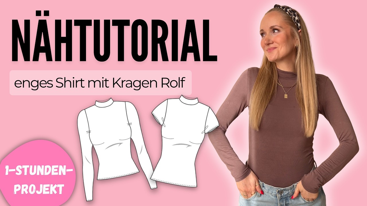 N&auml;htutorial basic Shirt mit Stehkragen / DIY / Sewingmachina Rolf