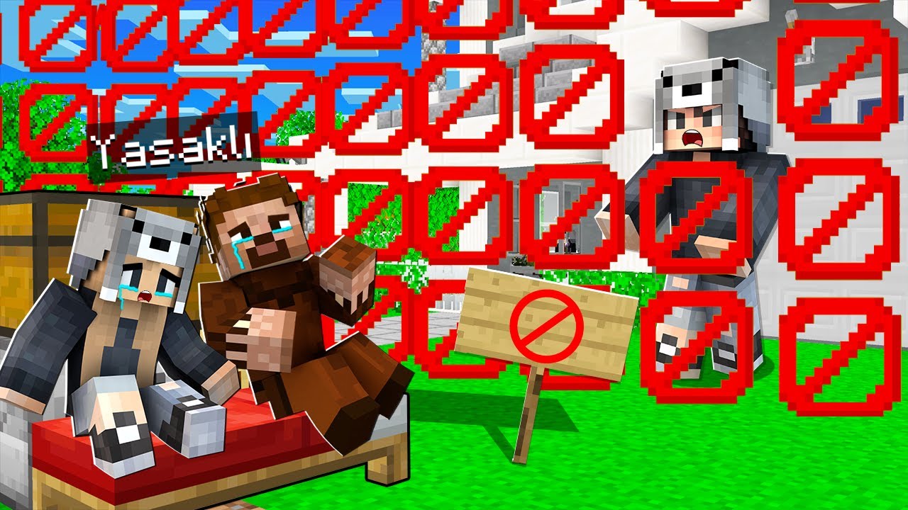 AİLEMİ EVDEN YASAKLADIM 😱 - Minecraft