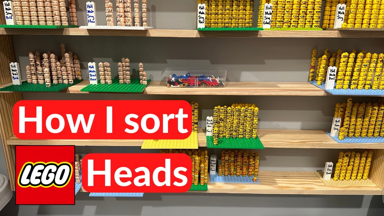 Lego Tutorial: How I sort minifigure heads to save time and make them easier to find!