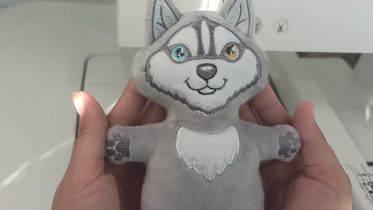 Игрушка Хаски в пяльцах/In The Hoop ITH HuskyToy (DIY)