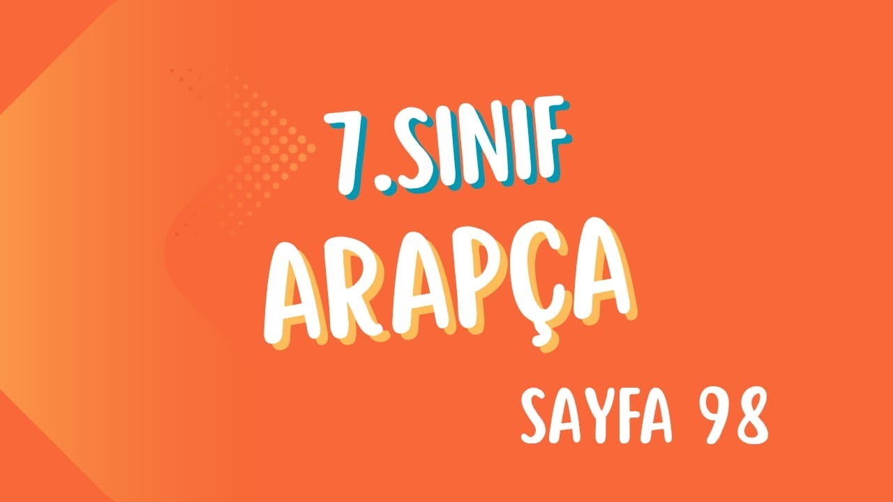 7.sınıf Arapça sayfa 98