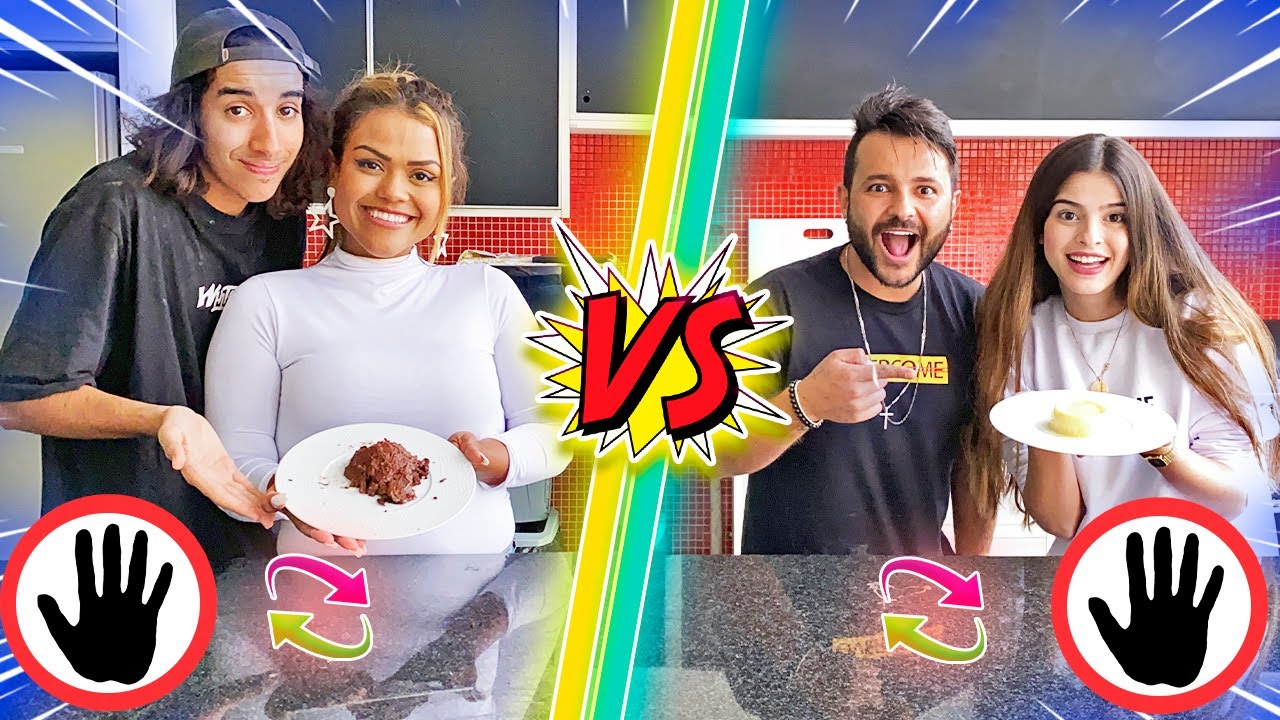 COZINHANDO COM AS MÃOS DE OUTRA PESSOA DE COMIDA DOCE !!!