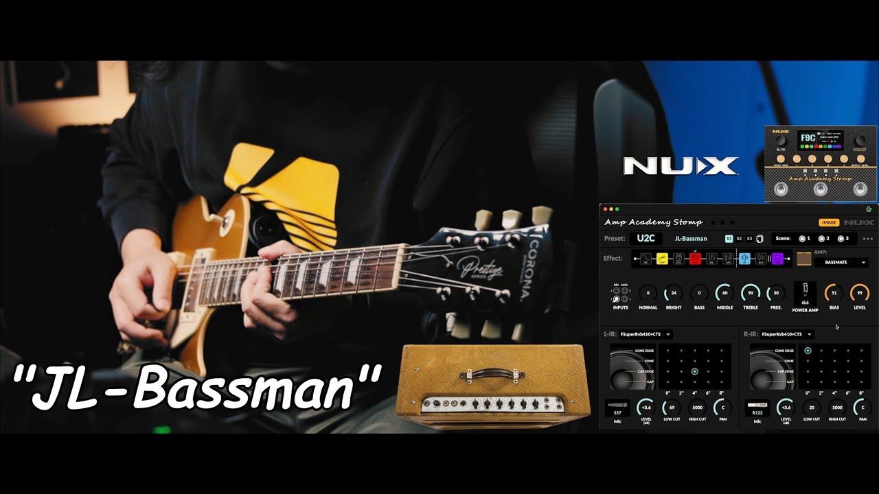 Бесплатный пресет для педали эффектов NUX Amp Academy Stomp 『JL-Bassman』 от Джимми Лина (без комм...