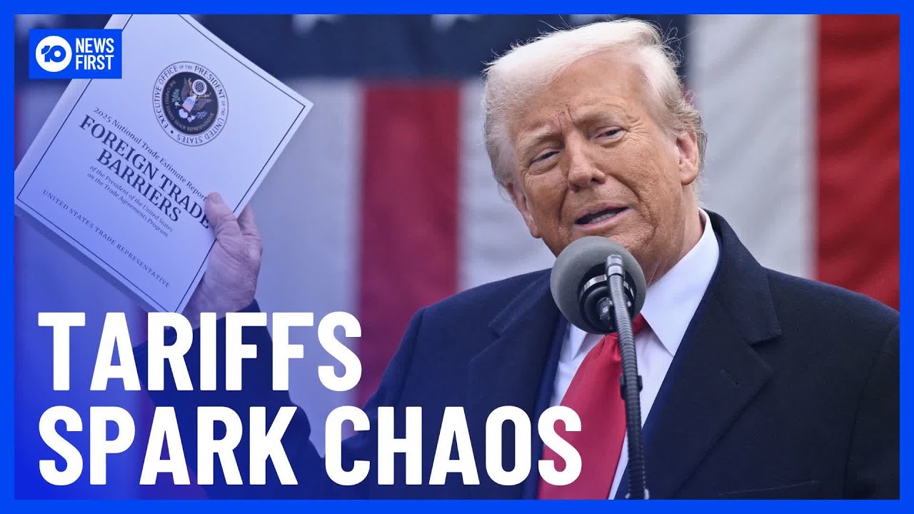 Trump Defends Tariffs Amid Global Trade War Fears | 10 News First