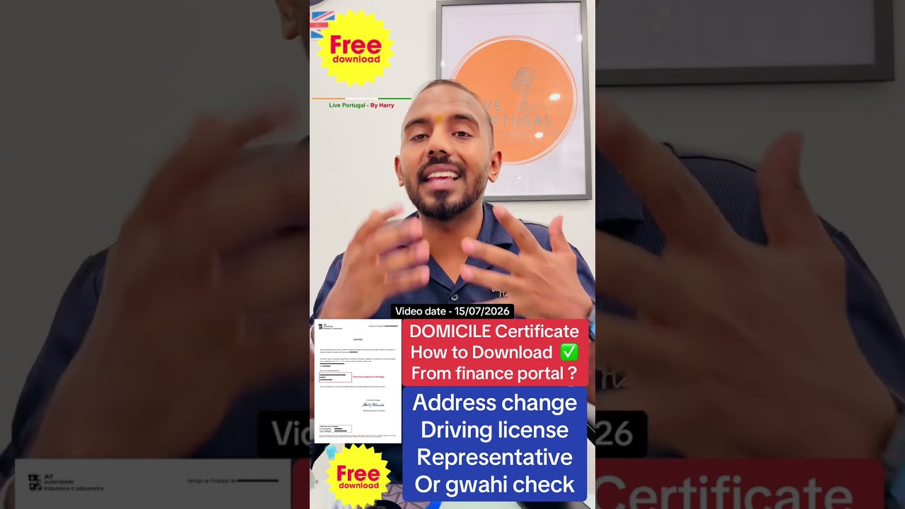 DOMICILE Certificate How to Download ✅ From finance portal ? &reg;Live Portugal By Harry | Portugal news