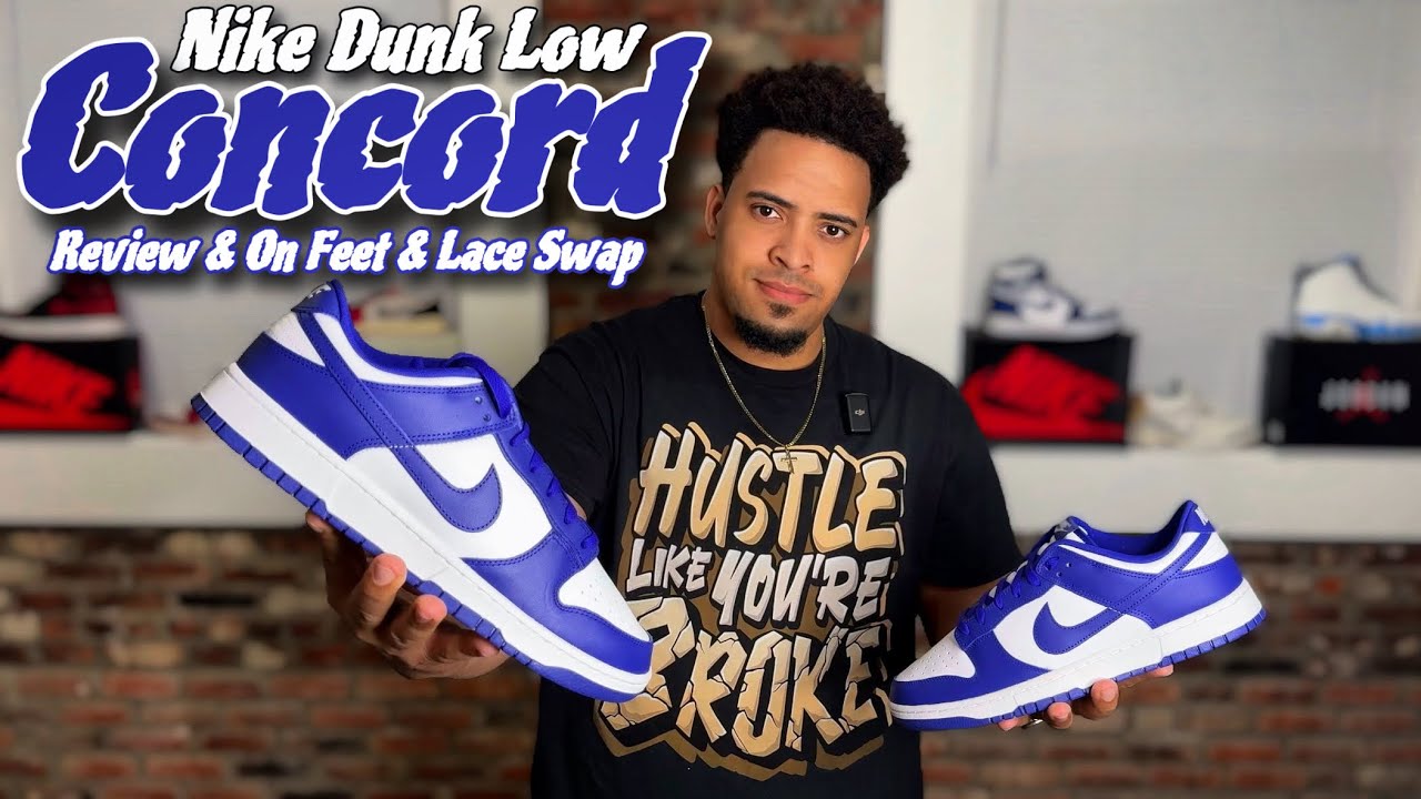 Nike Dunk Low Concord - Review, On Feet & Lace Swap