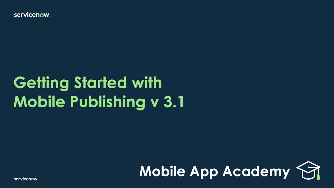 Mobile App Academy: Mobile Publishing v 3.1 Walkthrough
