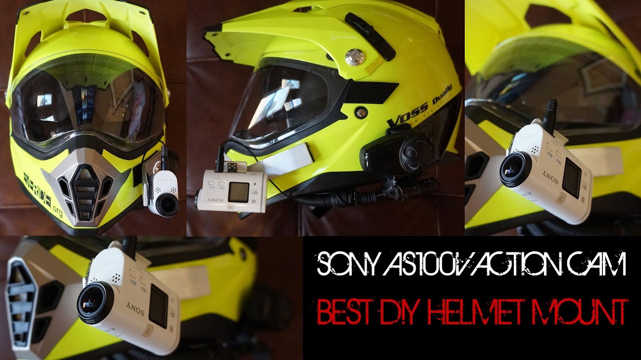 Sony Action Cam HDR-AS100v BEST DIY Helmet Mount Mod o#o
