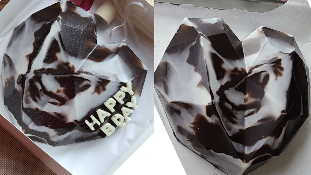 Marbled Breakable Chocolate Heart | Pinata Cake | Birthday Cake | Smashing cake | Chocolate Cake