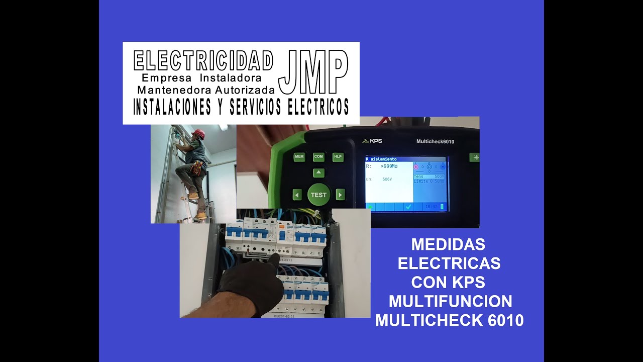 ELECTRICIDAD JMP multifunción KPS Multicheck 6010 pruebas básicas MER en vivienda 2023 video 1