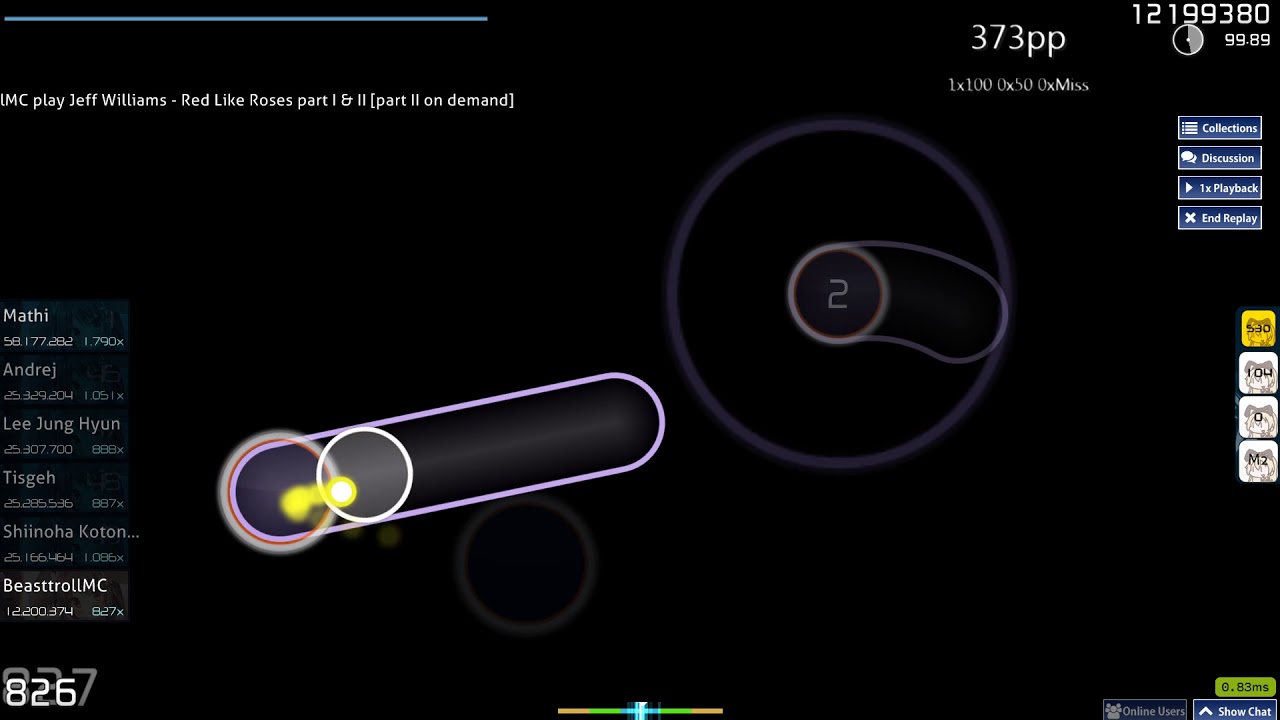 osu! | BeasttrollMC | Jeff Williams - Red Like Roses part I & II [part II on demand] | 99.68% FC #1