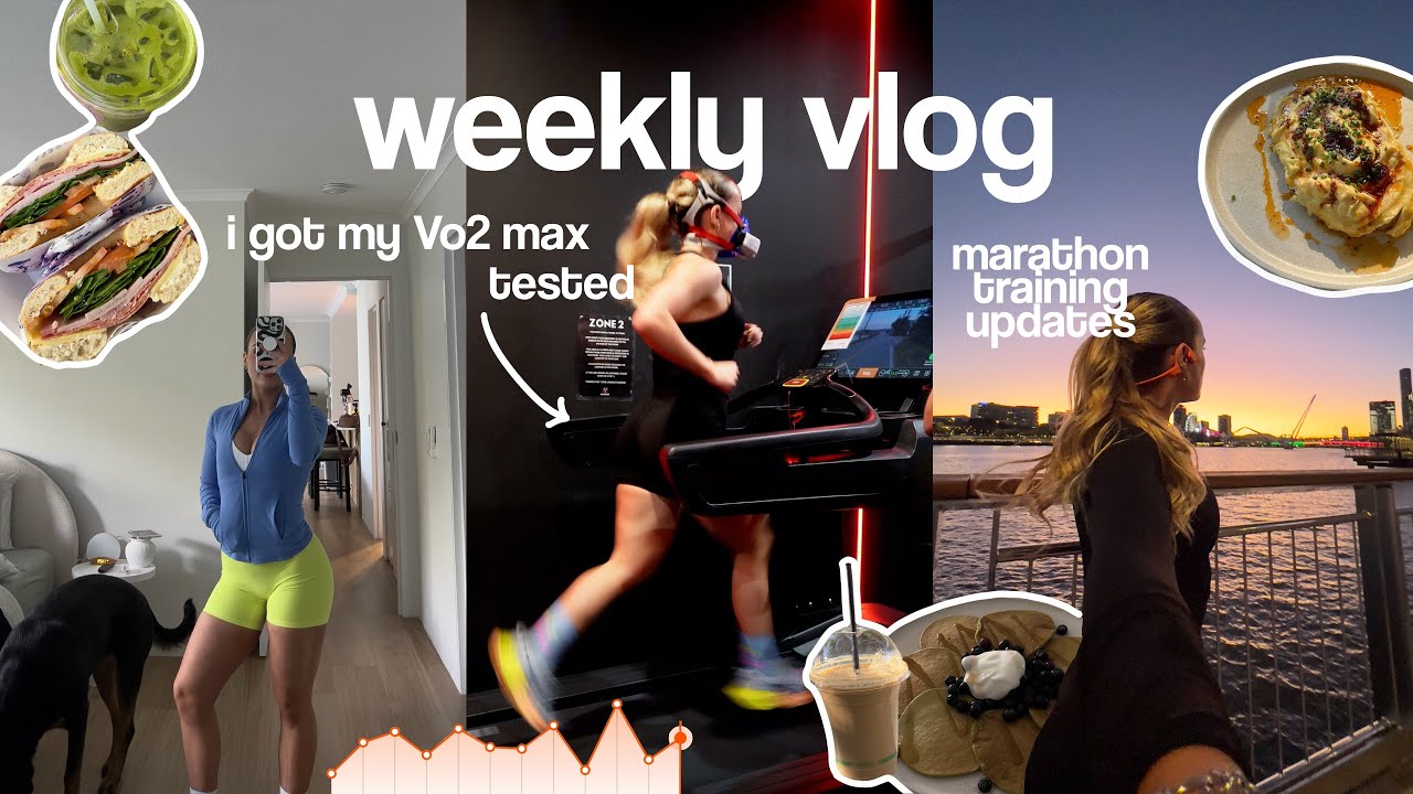 weekly vlog: i got my vo2 max tested as an average runner, marathon training updates, how im feeling