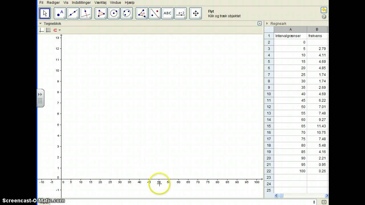 Tegning af histogram i geogebra