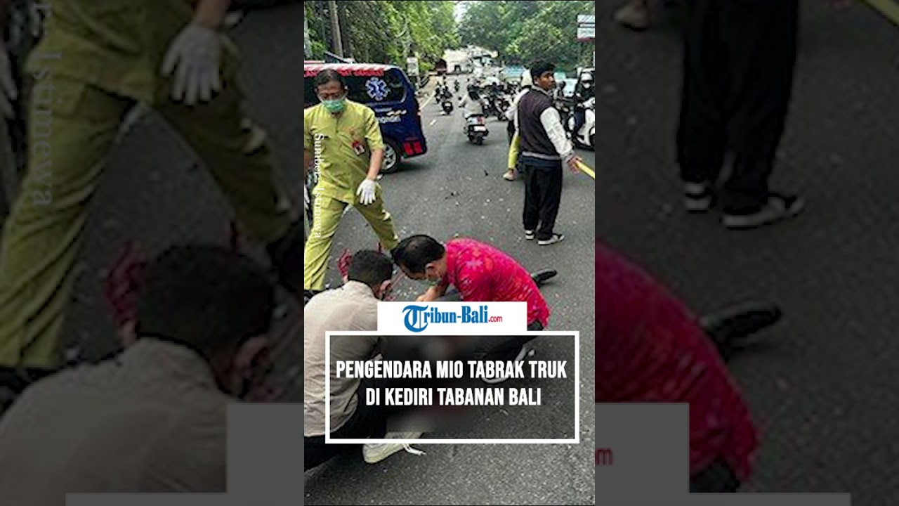 Pengendara Mio Tabrak Truk di Kediri Tabanan Bali