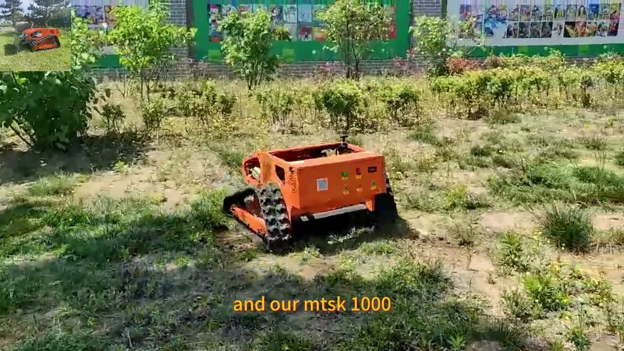 Vigorun Tech RC rubber track grass crusher