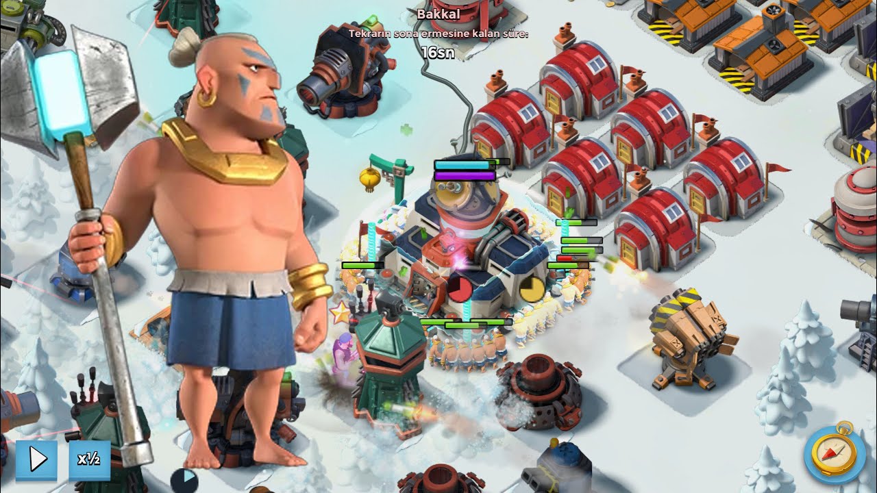 Savaşcı Warrior ile Harita TemizliğiBoom Beach Türkçe