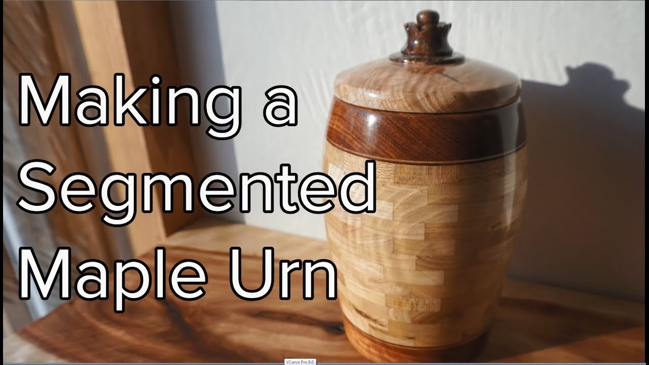 Turning a Segmented Maple Urn