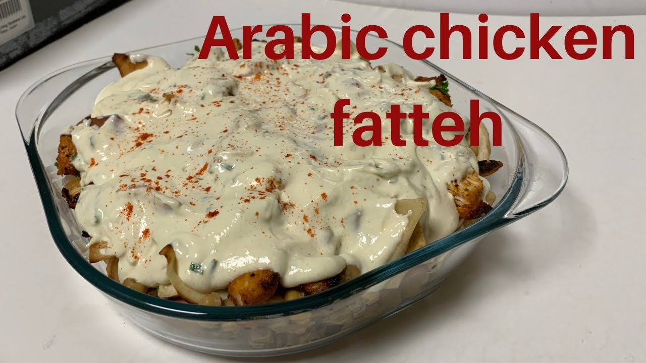 Lebanese chicken fatteh