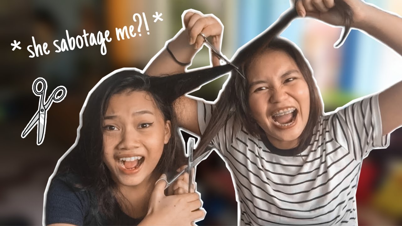 We CUT and BLEACH each other's HAIR?! *there was a sabotage😭*