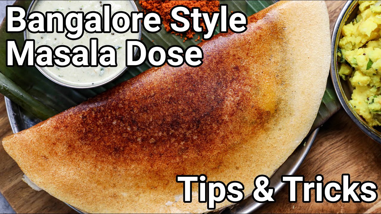 hotel style thick & red colored masala dosa recipe | crispy roasted hotel style masala dosa recipe
