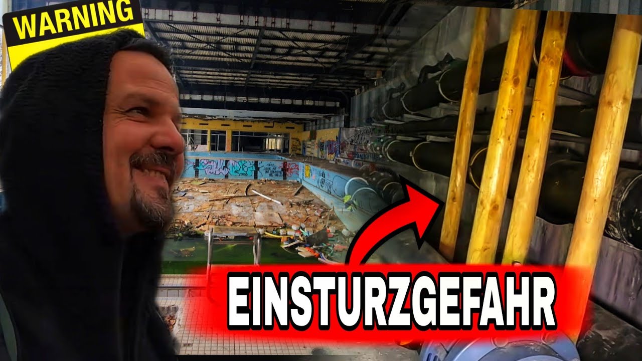 SCHWIMMBECKEN KOMPLETT ABGESTÜTZT | Schlechte Bausubstanz führte zur Schließung | Lost places