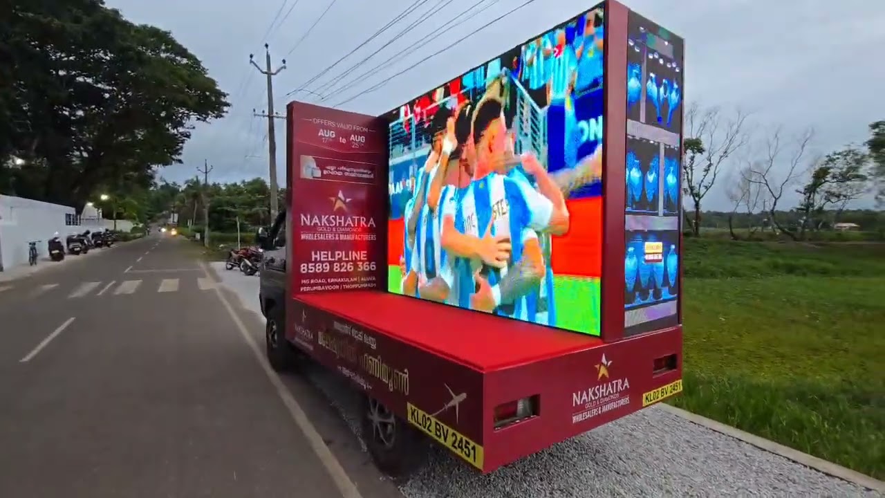 P4 peo 7680hz , 2 side led advertising van with battery 🔋  led van battery 