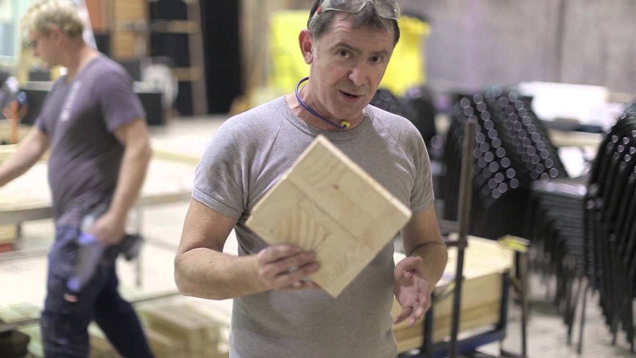 Carpenter/Prop Maker Paddy on 'The Seagull' set